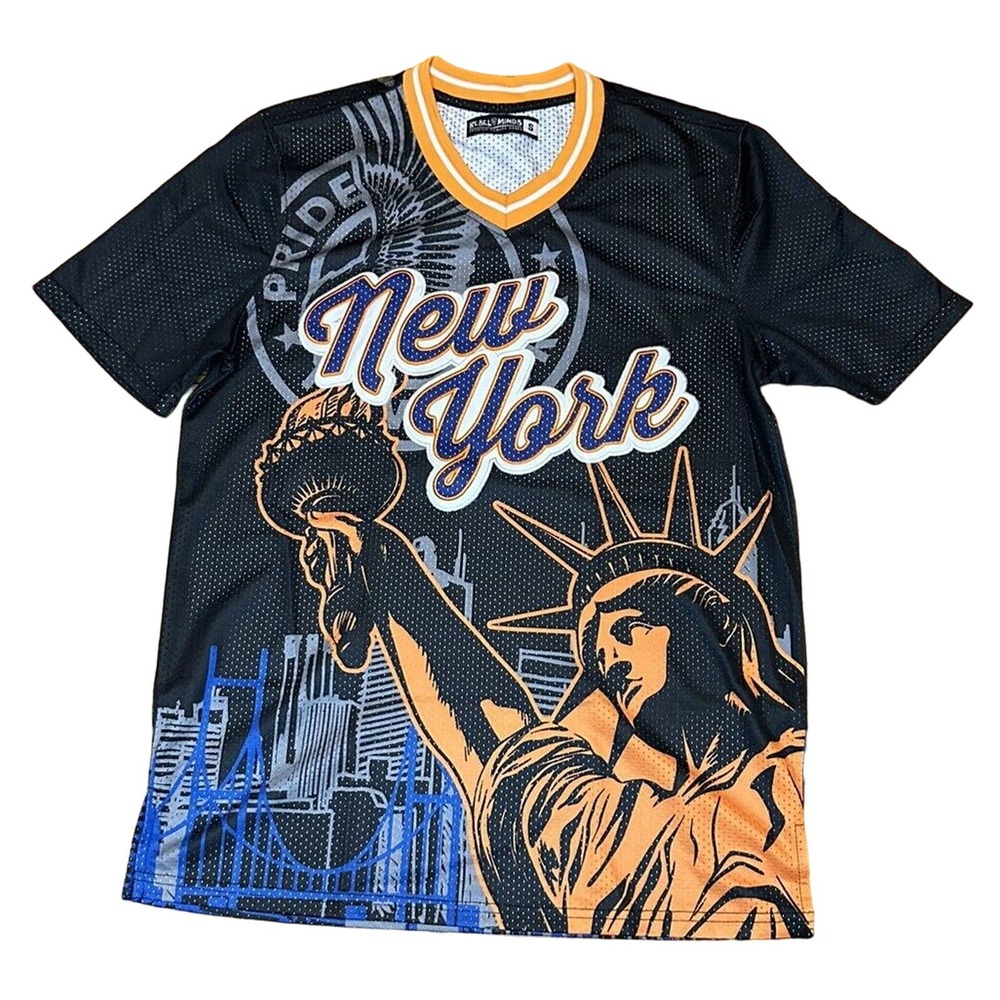 REBEL MINDS‎ Orange Size Small COLOR NEW YORK JERSEY